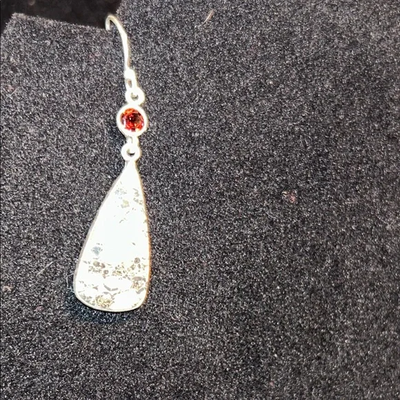 Leopard skin jasper earrings 925 - Picture 6 of 7